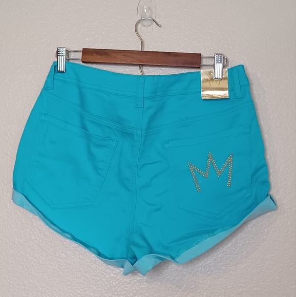 NWT Nicki Minaj Blue Mid Rise Shorts Size 13/14 - Picture 8 of 12